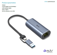 Station d'accueil Type C, adaptateur Ethernet Gigabit RJ45, hub USB 3.0 1000 Mbps pour MacBook, ordinateur portable, PC, en stock