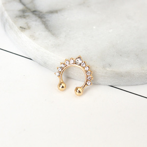 Anillos de aleación para la nariz, Piercing de imitación para labio, oreja, nariz y tabique, sin Clip, joyería para el cuerpo - Product Image 4