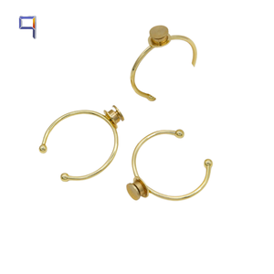 Jiuwus Popular 14K Juego de anillos giratorios de molino de viento chapado en oro, <span class=keywords><strong>Bea</strong></span>, Material de joyería hecho a mano Diy divertido, Qingdao - Product Image 2