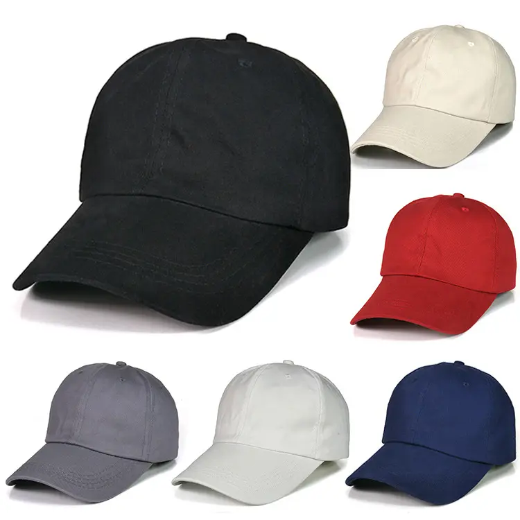 6 Panel Custom Embroidery Logo Blank Plain Cheap Men Adjustable Vintage Sports Dad Hat Baseball Cap For Women