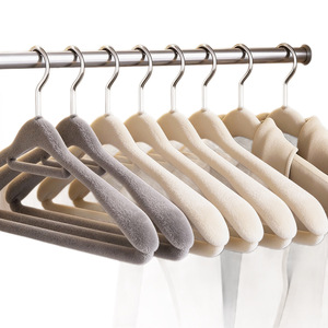 Flocked Clothes Hanger Thickened Non Slip Anti Shoulder Corner For Sweaters Cashmere Coat Hangers Household Use Rectangle Shape - Product Image 5