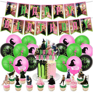 Set Decorazioni per Festa di Compleanno a Tema Magico e Malvagio per Bambini, Striscione di Carta, Bandierine per Torta, Palloncini, Vendita Transfrontaliera - Product Image 1