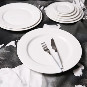 Service de table en porcelaine blanche minimaliste <span class=keywords><strong>PITO</strong></span>, <span class=keywords><strong>restaurant</strong></span>, <span class=keywords><strong>hôtel</strong></span>, assiettes à pâtes, vaisselle en céramique - Product Image 4