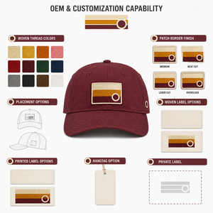 Cappello da baseball in cotone dobby a righe con patch tessuta, per fornitura all'ingrosso, catalogo comune, articoli culturali, OEM, etichetta privata, forniture per musei - Product Image 4