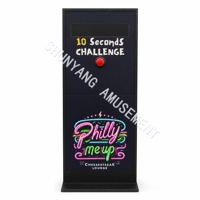 Machine d'arcade à monnayeur « Défi dix secondes » avec affichage LED à six chiffres, bouton dôme rouge, jeu de chronométrage de précision, kiosque en métal