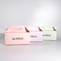 Boîtes à gables ondulées en Kraft irisé, emballage alimentaire avec poignées en ficelle, boîte à gables de luxe personnalisée, vente en gros