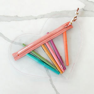 Sac de maquillage portable en PVC transparent avec fermeture éclair, personnalisé, en gros, pour filles, sac de toilette de voyage, sac cosmétique - Product Image 4