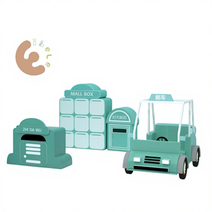 Eibele centre commercial intérieur Playhouse enfants semblant jouer <span class=keywords><strong>en</strong></span> bois salle de jeux dramatique de mini bureau de <span class=keywords><strong>poste</strong></span> enfants jeu de rôle meubles - Product Image 1