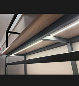 Armoire industrielle vintage, porte-manteau autoportant, étagère pour vêtements de chambre à coucher, vestiaire, porte-manteau en métal noir - Product Image 6