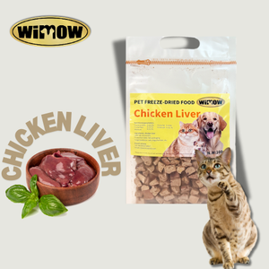 Womow 2025 החטיפים המיובשים לחיות מחמד בהקפאה מזון מיובש בהקפאה מזון שלם חתול וכלב סיטוני - Product Image 3