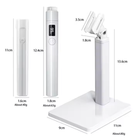 Lampe UV LED portable 3W rechargeable pour ongles, séchoir manuel compact avec écran LED, en plastique, pour colle flash et vernis gel