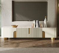 Meubles de salon de style nordique simple et moderne, table basse rectangulaire en pierre de quartz contemporaine personnalisée, meuble TV