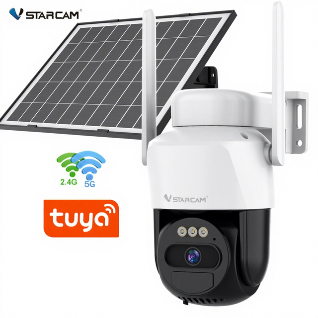 Private Model CB622-TZ-Y 3MP Dual-band WiFi Wireless Solar Security Tuya Home  Battery-included Security PTZ Camera CCTV Camera