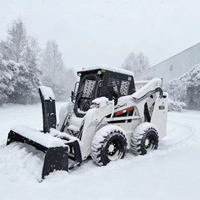 Machine à déneiger WECAN 1,605 tonnes Moteur diesel Chargeur compact à chenilles Chargeur sur pneus Accessoire souffleuse à neige Vente directe d'usine