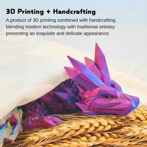 Jouets imprimés en 3D Dragon - Dragon volant flexible de 18 pouces avec ailes, thème animal, décoration de la maison, cadeau d'anniversaire, animal de compagnie de bureau - Product Image 4