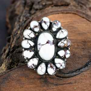 Anillo de Plata de Ley con Engaste de Bisel y Gema de Jaspe Caballo Salvaje Hecha a Mano, Corte Ovalado, Regalo Perfecto para Navidad y Bodas - Product Image 2