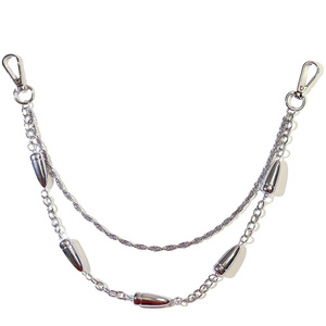 Stainless Steel Double Layer Bullet Pants <b>Chain</b> Hip Hop Waist <b>Chain</b> For Men Adult Fashion Accessory - Product Image 5