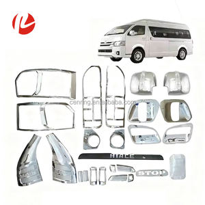 Estribos Laterales para <span class=keywords><strong>Puerta</strong></span> Central <span class=keywords><strong>sin</strong></span> Luz para Hiace 2005 en Adelante, Volante a la Derecha e Izquierda, ABS Negro y Gris - Product Image 5