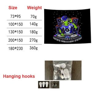 Estilo americano Space Et Alien Series Astronauta Impreso Manta Led Tela Decoración del hogar Tapiz - Product Image 6