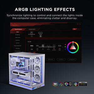 Ventilador de caja ARGB de 120 mm Jungle Leopard V2SE para bloques de construcción, accesorios de escritorio en blanco y negro, ventiladores con función de giro bidireccional. - Product Image 6