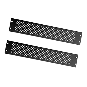Panneau de rack 1U 19 pouces <span class=keywords><strong>avec</strong></span> écrous et boulons ventilés, prises Pulse Audio, équipement de studio, panneau de rack horizontal ventilé, revêtement en poudre noire - Product Image 4
