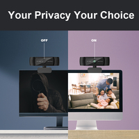 Webcam 1080P Autofocus Full Hd dengan Mikrofon Webcam Kamera Pc Usb Streaming untuk Panggilan Video Webcam
