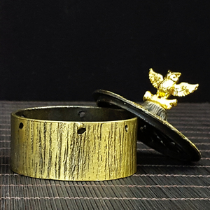 Brûleur d'encens en métal en forme de souche d'arbre, diffuseur d'arômes de bois de santal, porte-encens portable, <span class=keywords><strong>encensoir</strong></span> en métal, cadeaux de fêtes - Product Image 3