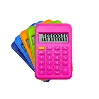 Clavier en caoutchouc mignon promotionnel enfants adorent 8 chiffres électronique mini calculatrice de poche portable personnalisé