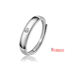 Mercancía del Anime Jujutsu Kaisen, Anillos de Pareja a Juego de <span class=keywords><strong>Yuta</strong></span> <span class=keywords><strong>Okkotsu</strong></span> y Rika, Anillos de Compromiso y Boda de Oro con Circonita, Estilo Abierto Simple - Product Image 3