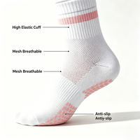 Chaussettes de tennis sans couture antibactériennes à compression pour jeunes, échantillon gratuit, pour jeu professionnel sur le terrain, en fil évacuant l'humidité