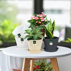 Hot Selling Robust Outdoor Indoor Garten Dekor moderne billige Kunststoff Blumentöpfe Großhandel