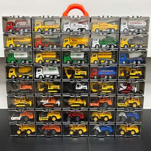 Ensemble <span class=keywords><strong>de</strong></span> véhicules <span class=keywords><strong>de</strong></span> construction en alliage édition collector, unisexe, échelle 1:64, boîte <span class=keywords><strong>de</strong></span> rangement à glissière, jouet voiture, cadeau pour enfants - Product Image 2