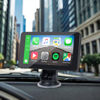 Écran tactile capacitif IPS LCD 7 pouces, CarPlay, Android Auto, Wi-Fi intégré, résolution 1024x600, caméra portable