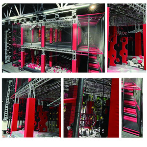 Tùy chỉnh NINJA CHIẾN BINH tất nhiên giàn cấu trúc cho trẻ em và người lớn Ninja trở ngại tất nhiên phòng tập thể dục thiết bị Ninja sân chơi để bán - Product Image 3