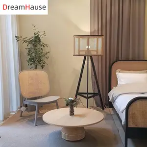 Dreamhause मंजिल दीपक ठोस लकड़ी रतन सजावटी दीपक फ्रेम Homestay होटल रचनात्मक फर्नीचर रतन सजावटी फर्नीचर