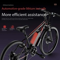 Sepeda Gunung Elektronik 26 Inci 48V 350W Brushless Baja Karbon Tinggi dengan 21 Speed Suspensi Depan Rem Cakram Ganda