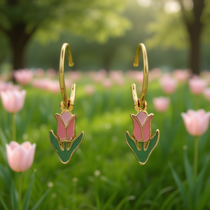 E2030 Dijes de Flor Dorados para Mujer, Bonito Colgante de Aleación con Engaste de Bisel, Joyería de Regalo - Product Image 2