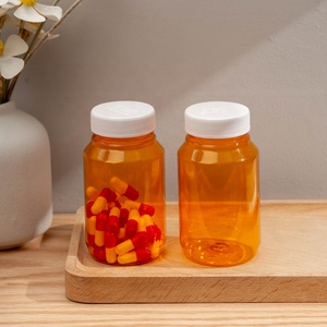 120Ml Fabrikant Lage Prijs Medicijncapsule Fles Verpakking Oranje Fles Met Schroefdop, Plastic Capsule Flessen - Product Image 1