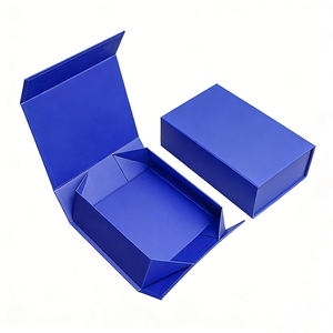 In Stock Integrated Folding Gift Box with Magnetic Flip Cover Large Flat Folding Gift Packaging Box Customizable Folding <b>Boxes</b> - Product Image 3
