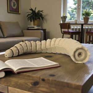 Vashine - Figura de Acción de Gusano de Cristal Flexible Impreso en 3D, Juguete de Gusano Espeluznante y Amenazante, Juguetes de Vermes, Decoración del Hogar - Product Image 5