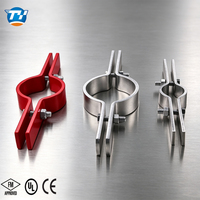 Collier de serrage UTT50 certifié UL FM avec boulons M10 M16 pour l'installation de tuyaux d'arrosage en acier sous les embouts de raccordement