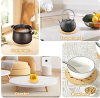 Ensemble de dessous-de-plat et de sous-verres modernes, écologiques et de haute qualité pour la cuisine et la maison