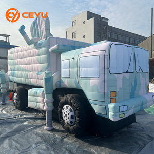AOYU-Señuelo inflable gigante personalizado para publicidad exterior, réplica de tanque, accesorios de camuflaje, cañón, modelo de coche - Product Image 3