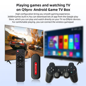 แท่งเกม Q9โปรแอนดรอยด์4K คอนโซลเกมย้อนยุคสติ๊ก2.4G ตัวควบคุมไร้สายคู่64GB รองรับเกม36000 + wiisun - Product Image 6