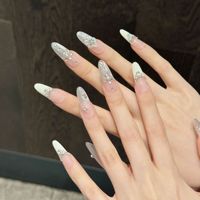 Faux ongles à presser en strass de qualité salon, manucure DIY, couverture complète, accepte les petites commandes