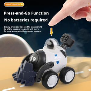 HTL <span class=keywords><strong>Mini</strong></span> Press and Go, Juego de Juguetes de Construcción de Dibujos Animados y Carro Espacial, Plástico ABS, Juguete Educativo de Fricción para Niños - Product Image 2