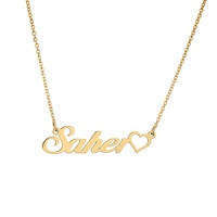 Colliers Pendentifs Personnalisés avec Nom, Breloques et Lettres en Acier Inoxydable – Bijoux Personnalisables DIY