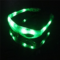 Nouveauté LED Spider Man Style lunettes en plastique lumineux coloré brillant jouets classiques pour danse & DJ parties emballé dans un sac
