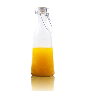 Wholesale <strong>200ml</strong> 250ml 300ml 500ml Juice <strong>Milk</strong> Glass Bottle <strong>Milk</strong> Bottle for <strong>Milk</strong> With Large Clip Lid - Product Image 1