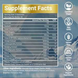 Gummies de Shilajit OEM ODM d'usine, complément 9 en 1 avec Maca et vitamines - Product Image 6